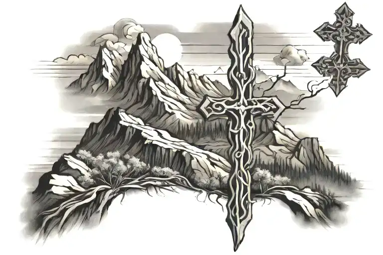 Cross On A Mountain