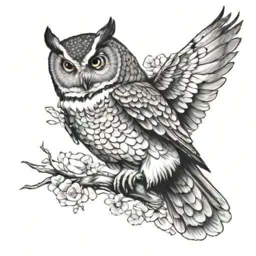 Beautiful Owl In Flight