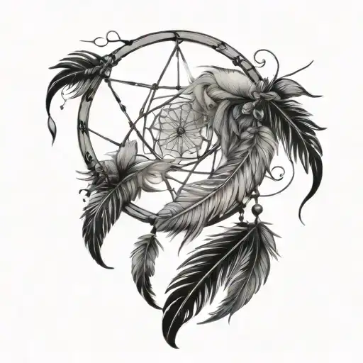 Dream Catcher With Sagittarius Sign And Manifestation Sign