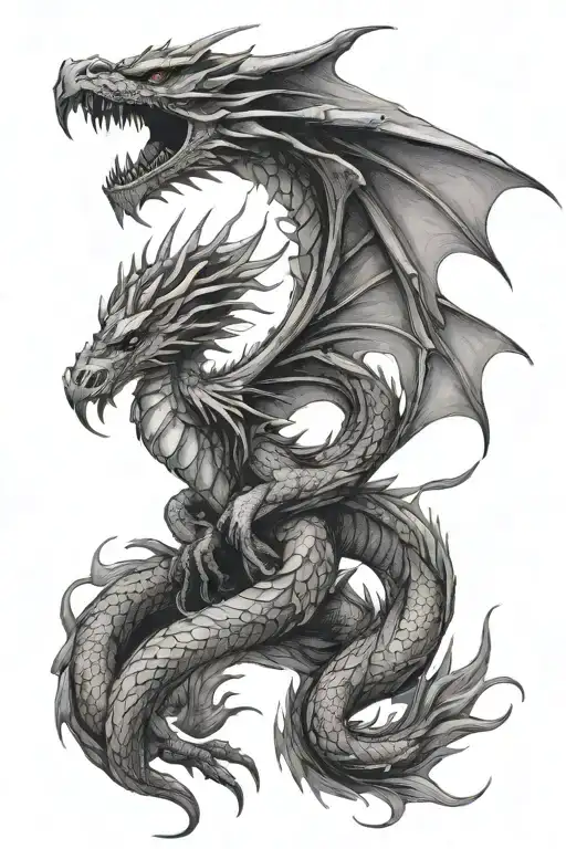 Graceful Dragon With Massive Wings