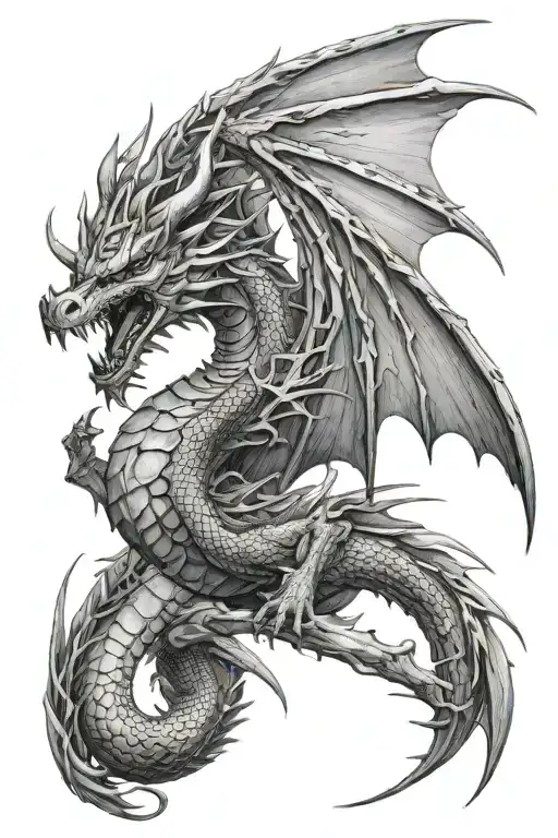 Graceful Dragon With Massive Wings