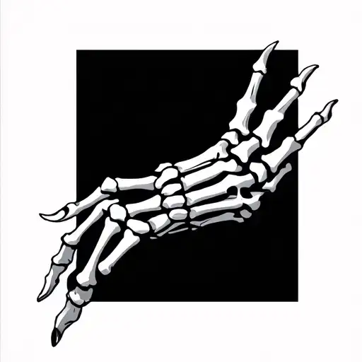 Skeleton Hand On Hand