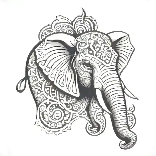 Tribal Elephant Head