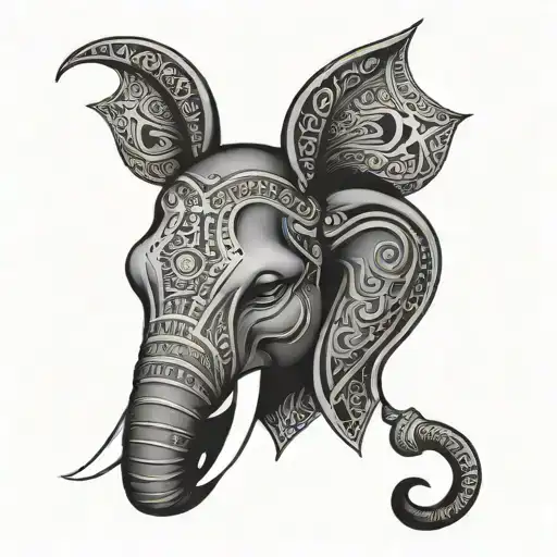 Tribal Elephant Head