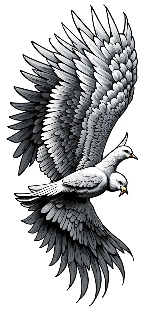 Clouds Baby Angel Wings Dove Flying