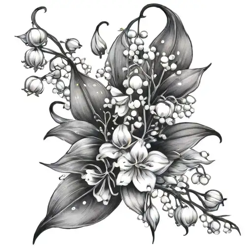 Lily Of The Valley Flowers And Taurus Constellation