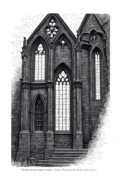 Bible Verse Written With Church Windows