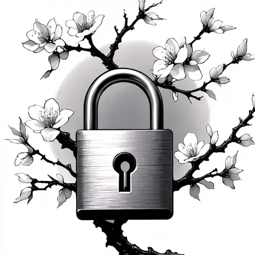 Cherry Blossom Tree With Padlock