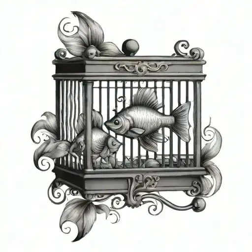 Beta Fish In Bird Cage