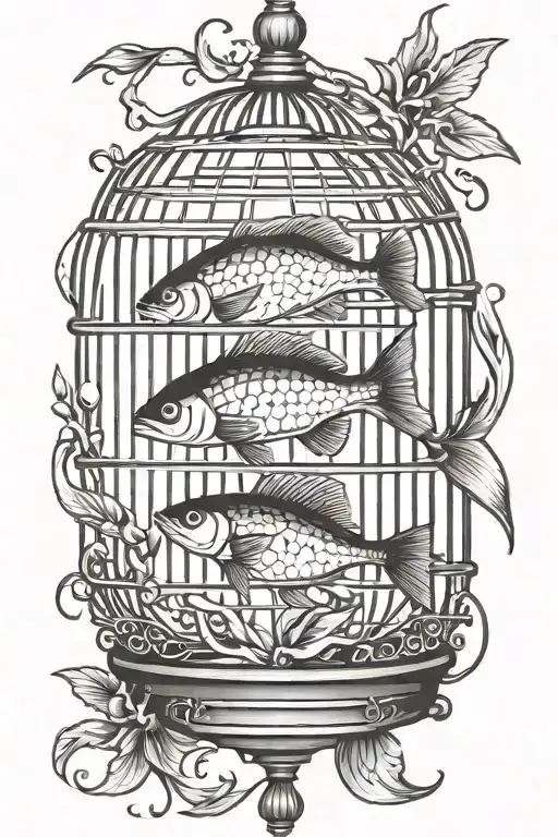 Fish In Bird Cage