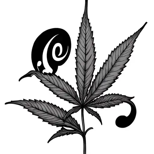 Music And Weed Leaf