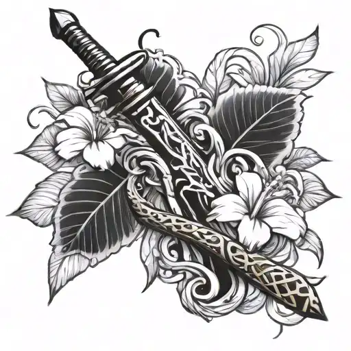Sword With A Snake And Anise Flower