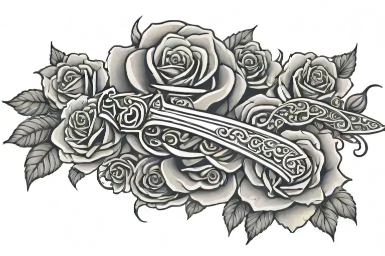 Sword With A Snake And Roses