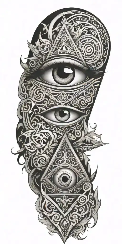 Negative Space Demask And All Seeing Eye