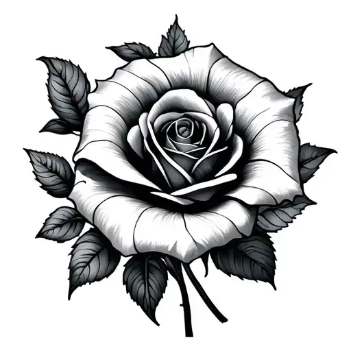 Rose And Morning Glory Flower Intertwined