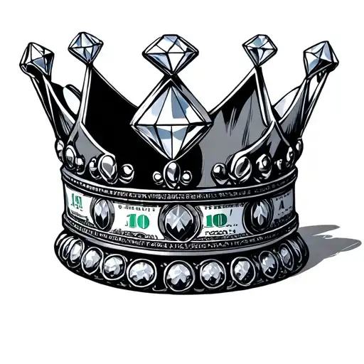 Diamond Crown Made Of Money