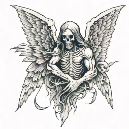 Death Angel With Pure Heart And 3 Tears And Y Letter