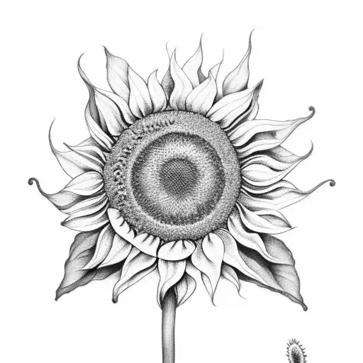 A Sunflower Blooming Into A Starry Night Sky