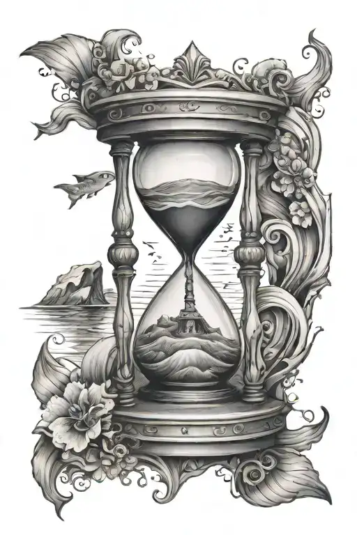 Hourglass With Sea Inside
