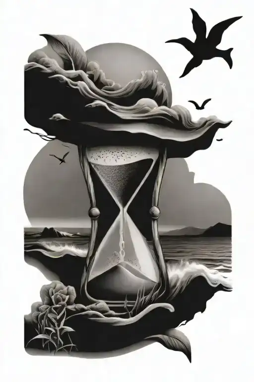 Hourglass With Sea Inside