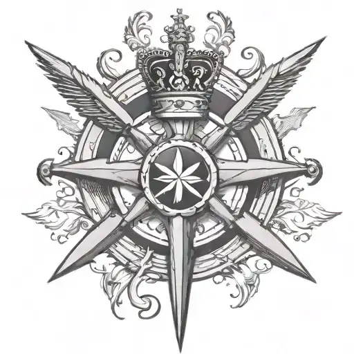 Royal Navy Medic Symbol Surrounded