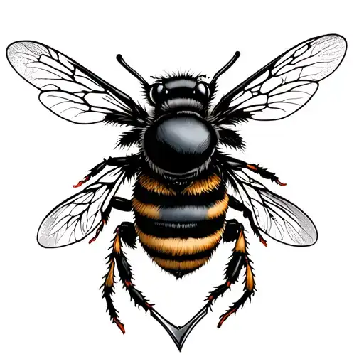 Bumble Bee And Anchor Design