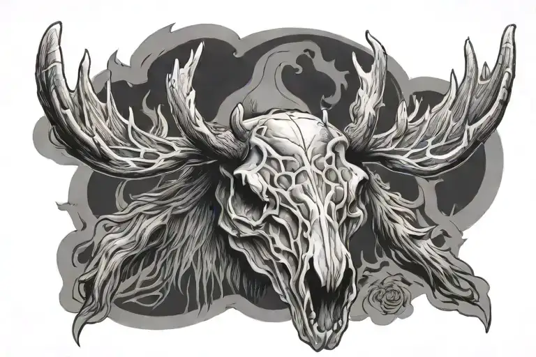 Moose Skull Face