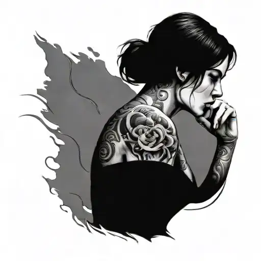 Female Atlast With Depression Alone