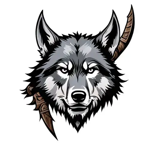 Viking With Wolf Head