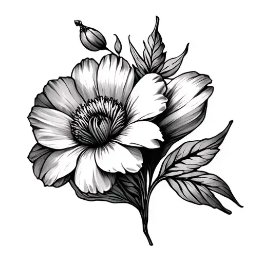 Two October And One January Birth Flower Intertwined With Ashton Gage