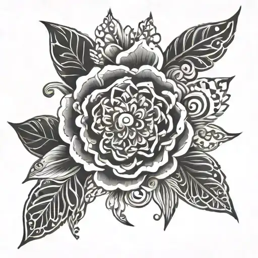 Black Work With White Pattern