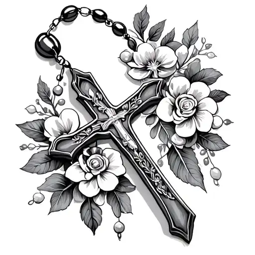 Rosary On The Wrist Black And White For Woman