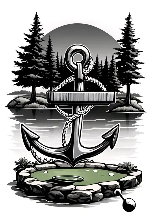 Anchor And Mini Golf Course Landscape