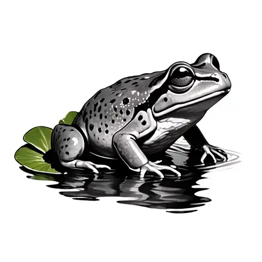 Lily Pad Frog In Water
