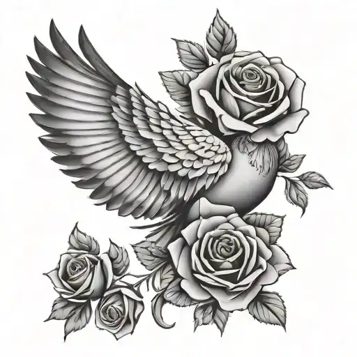 Pigeon Like Wing Rose