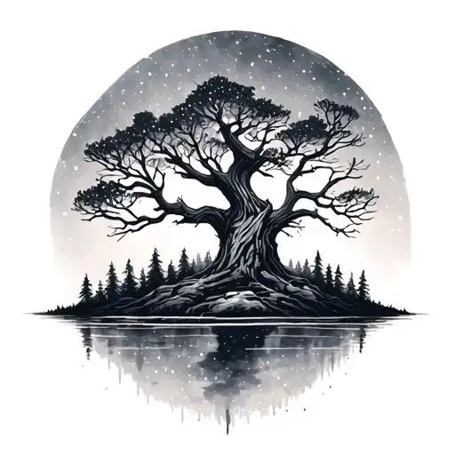 Orion Tree Stars And Forest