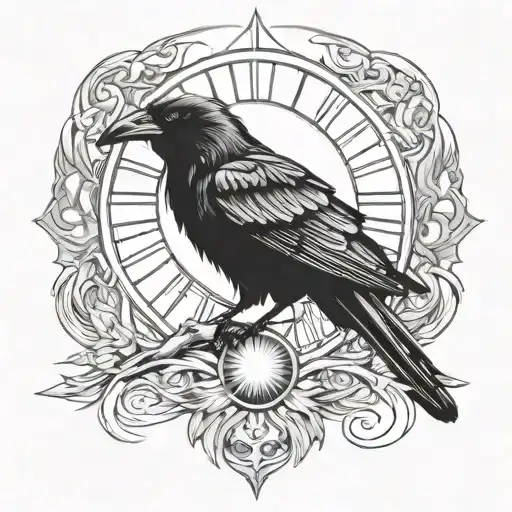 Raven And Sun Rising