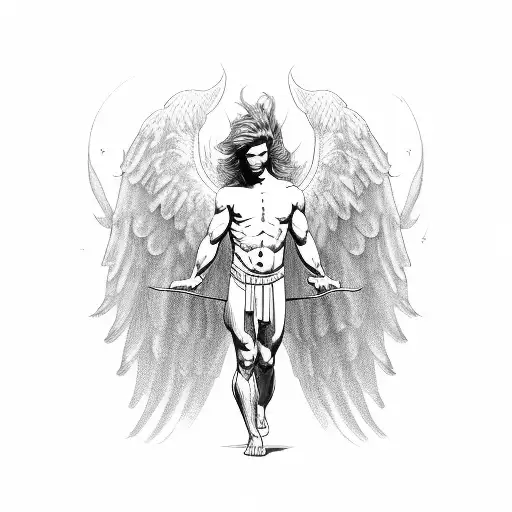 Male Angel Holding A Balance