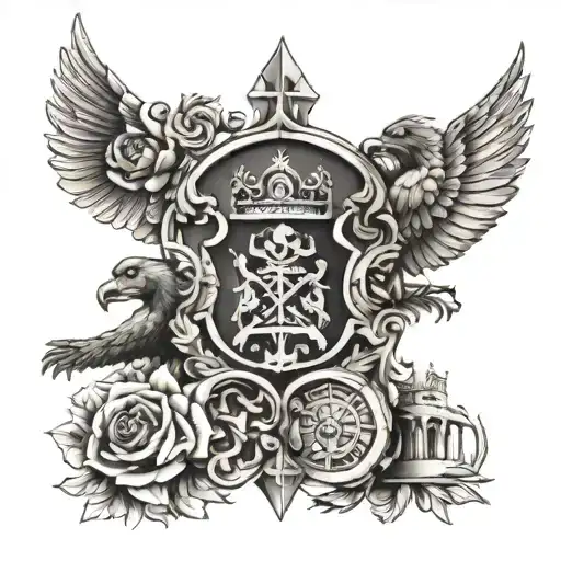 German English Heritage Symbols