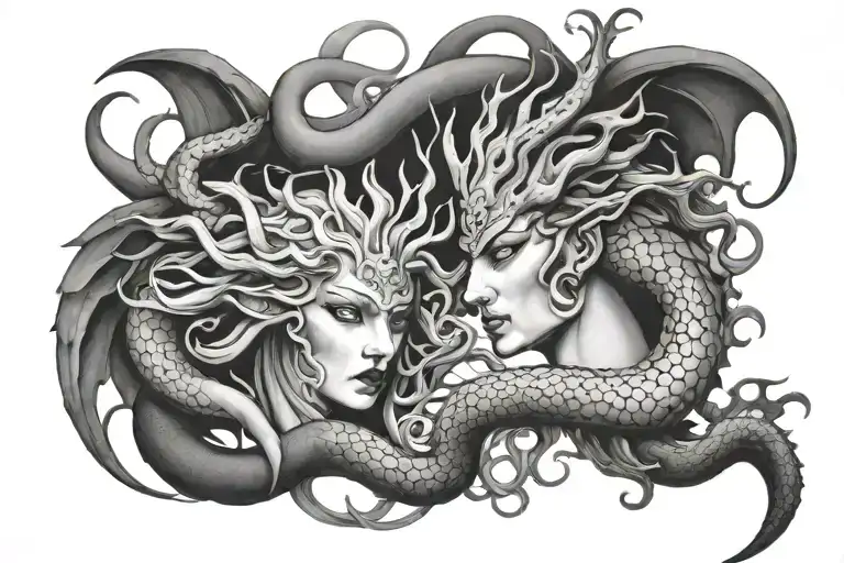 Medusa And Dragon