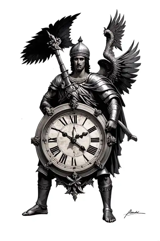 Roman Soldier Roman Clock