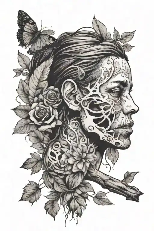 The Last Of Us Part 2 Ellie's Tatto Combined With Skull