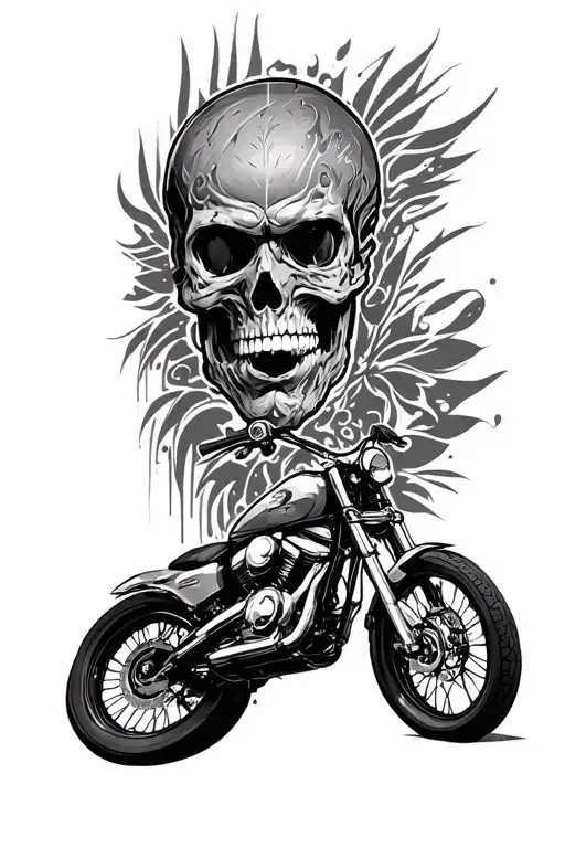 Cover Up A Scar With A Motorcycle-themed Design