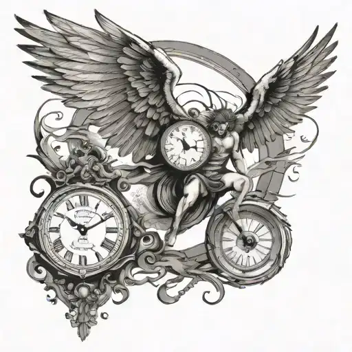 Icarus Falling From A Clock In Destruction Du Mal
