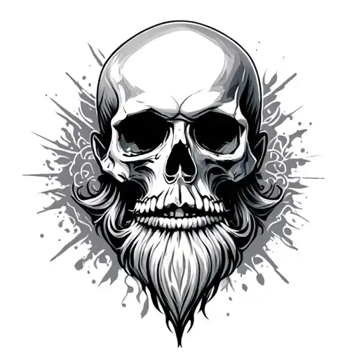 Bald Bearded Skull