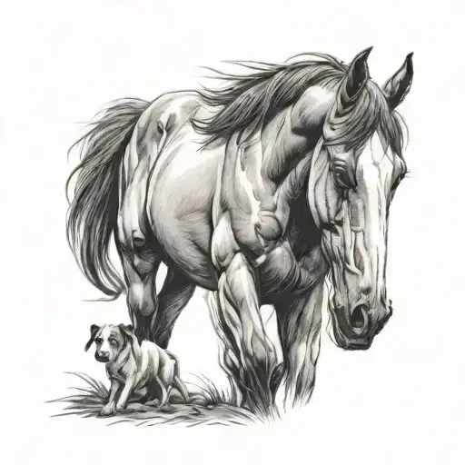 Horse And Dog