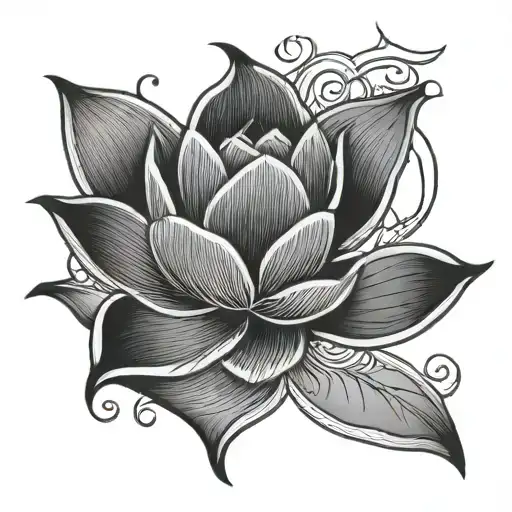 Kaizen Symbol And Lotus Flower