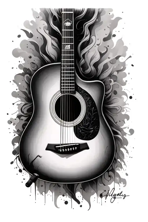 Acoustic Guitar Fade Into Skin