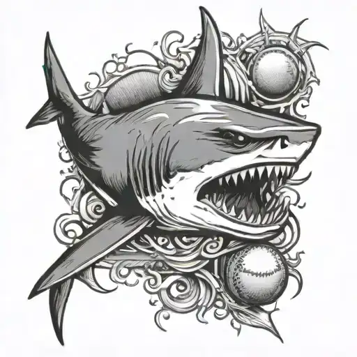 Shark With A Softball In The Eye