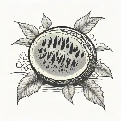 Watermelon Growing On A Beach Shoreline